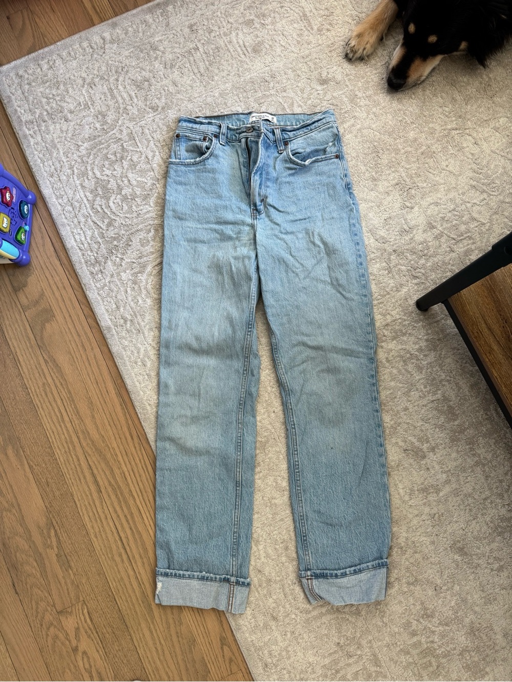 Abercrombie & Fitch Light Wash Straight Leg Jeans